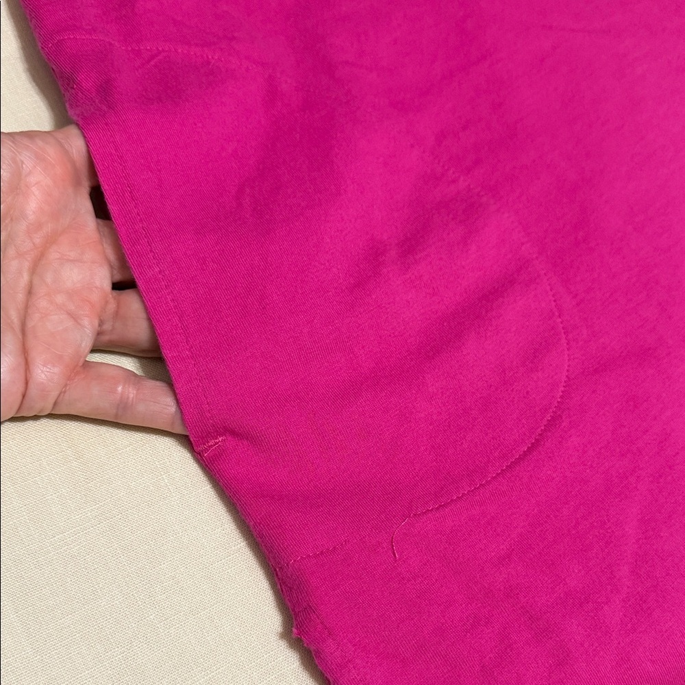 Lands' End Sleeveless V-Neck Tank Shift Dress in Bright Pink, Size Large (14-16) - Picture 5 of 12